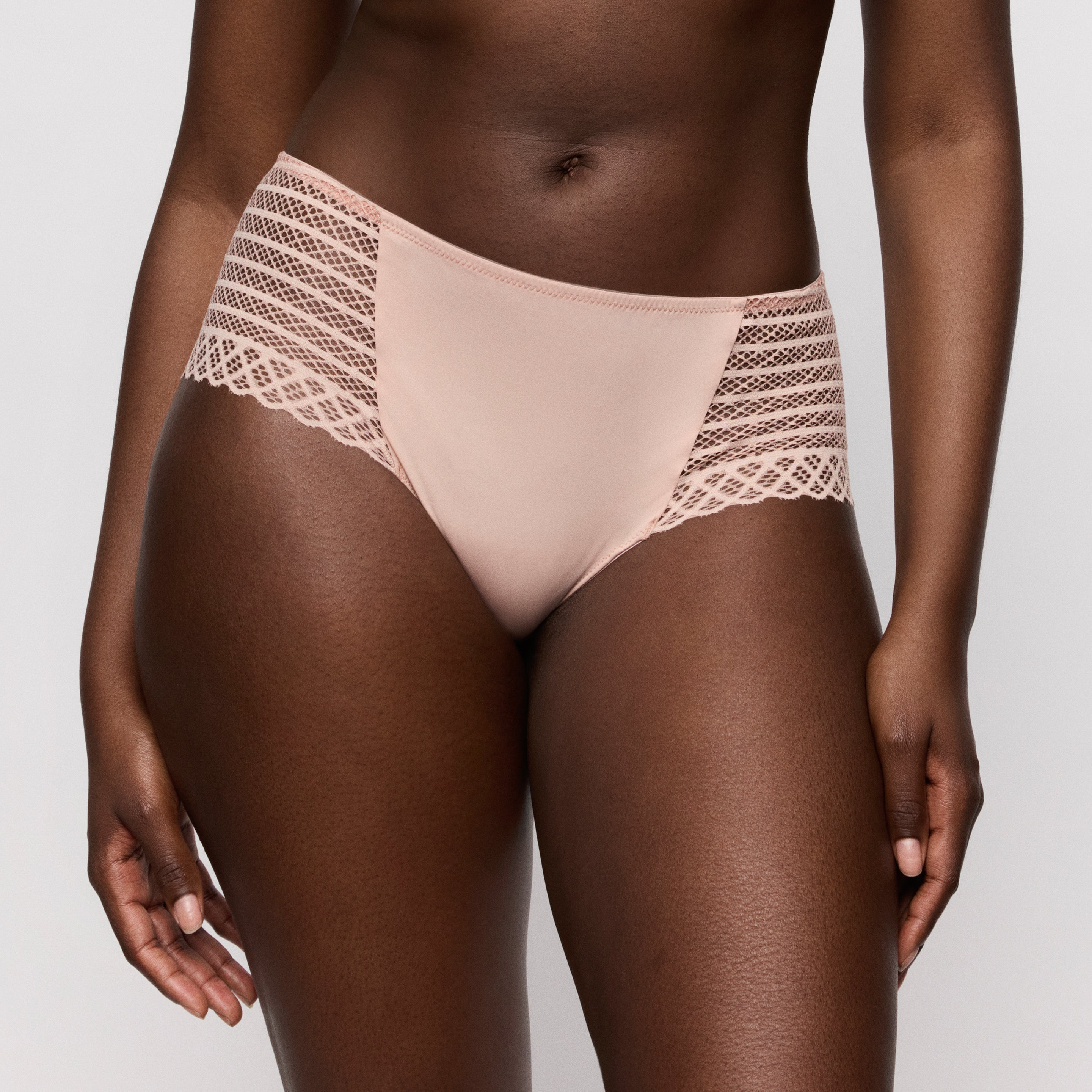 TWIST SIDE Powder Rose hotpants