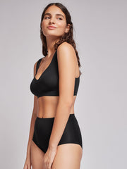 Braguita alta invisible tejido microfibra - Negro - 1/0212