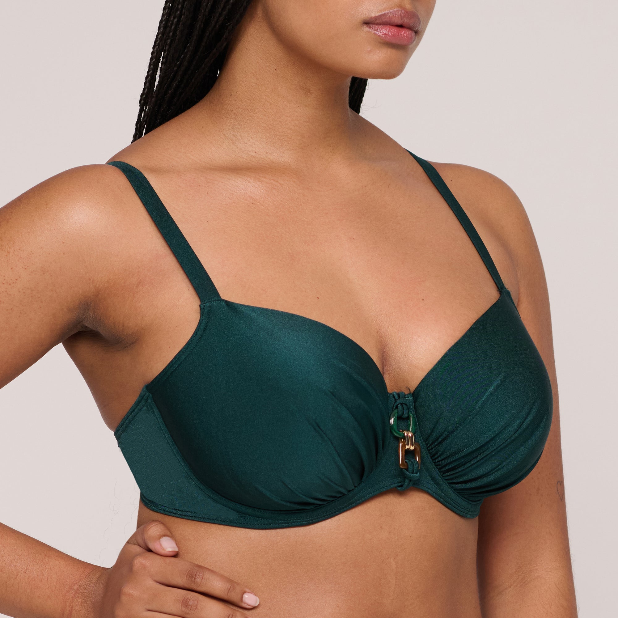 MANGALORE jewel green bikini balconet con foam