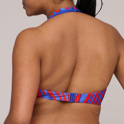 SKUDAI Wild stripes bikini con foam escote corazón