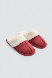 Zapatillas de casa pelo rojo