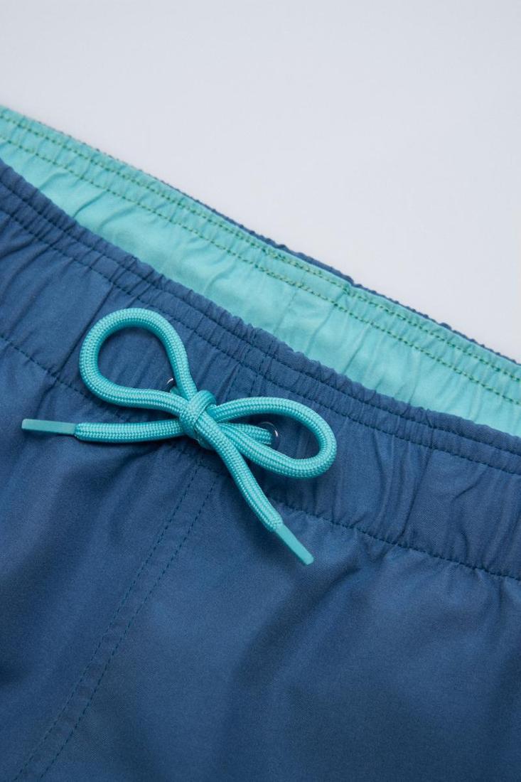 Bañador corto con bolsillos teen azul