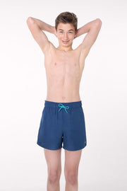 Bañador corto con bolsillos teen azul