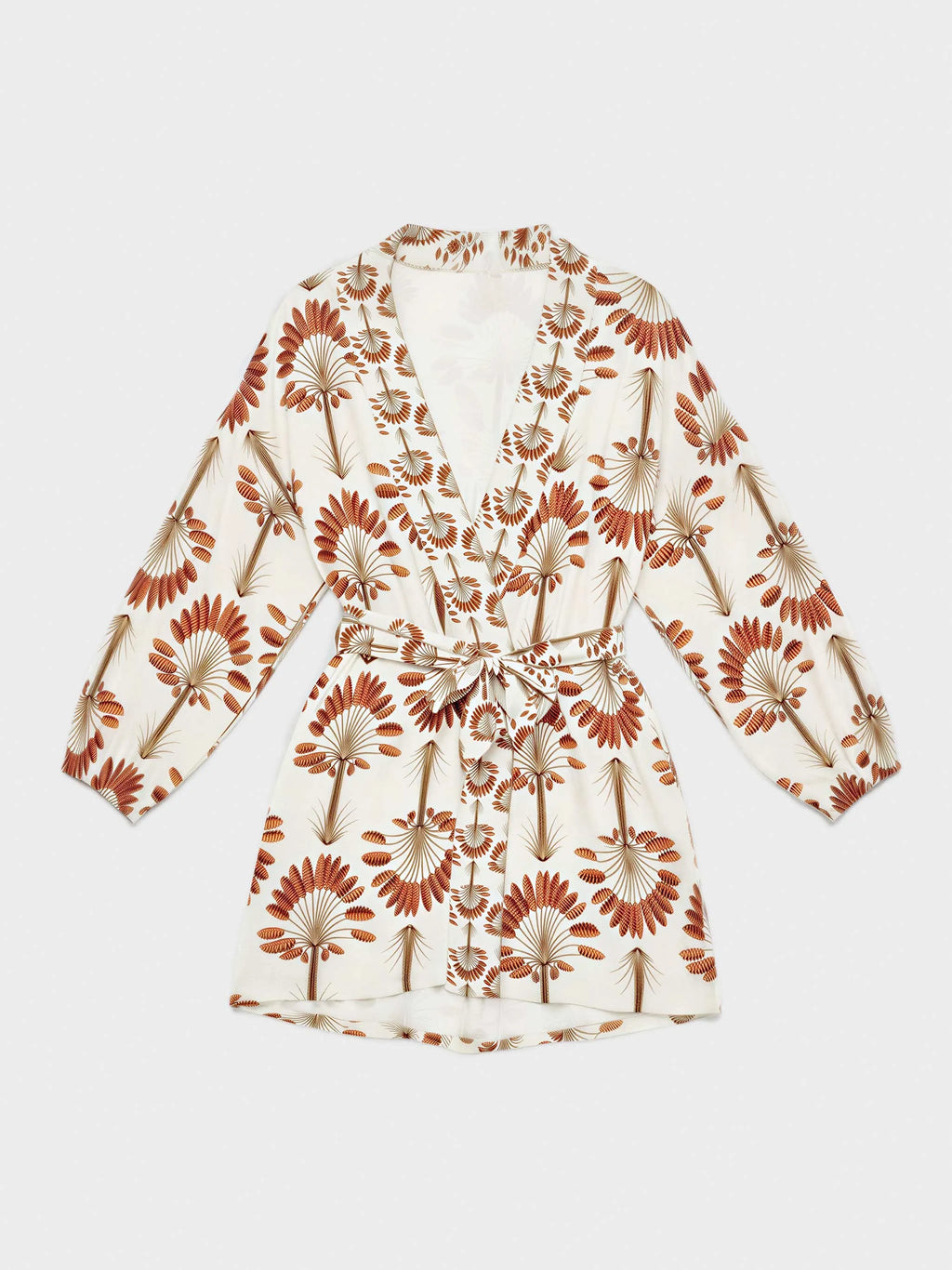 Kimono estampado palmeras