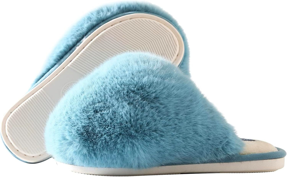 Pantuflas de Peluche Nube para Mujer azul 2