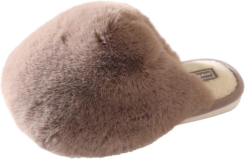 Pantuflas de Peluche Nube para Mujer caqui 2