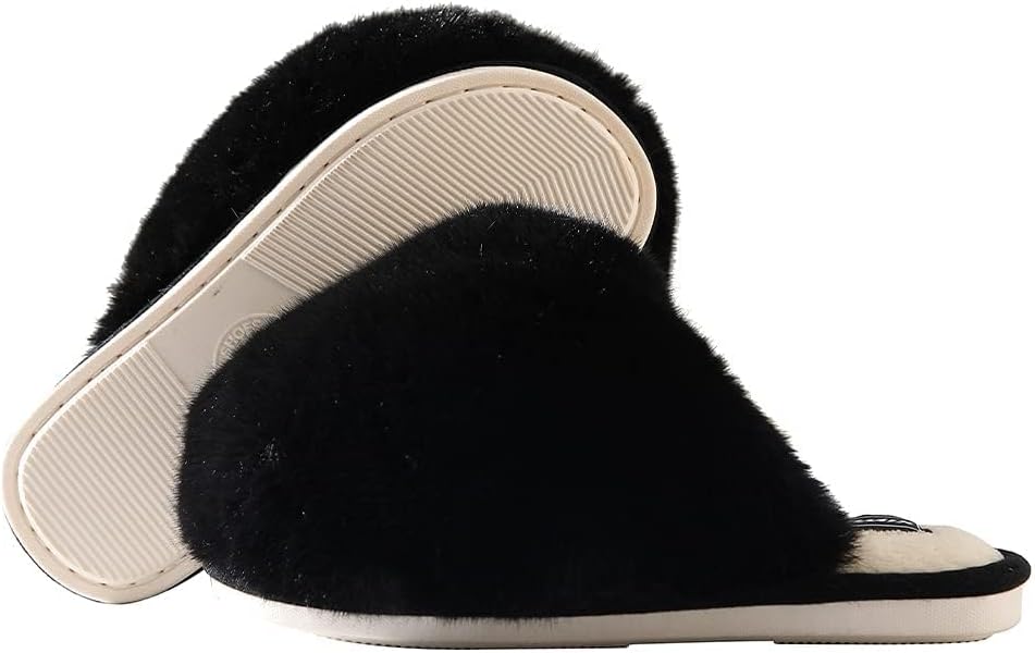 Pantuflas de Peluche Nube para Mujer negro 4