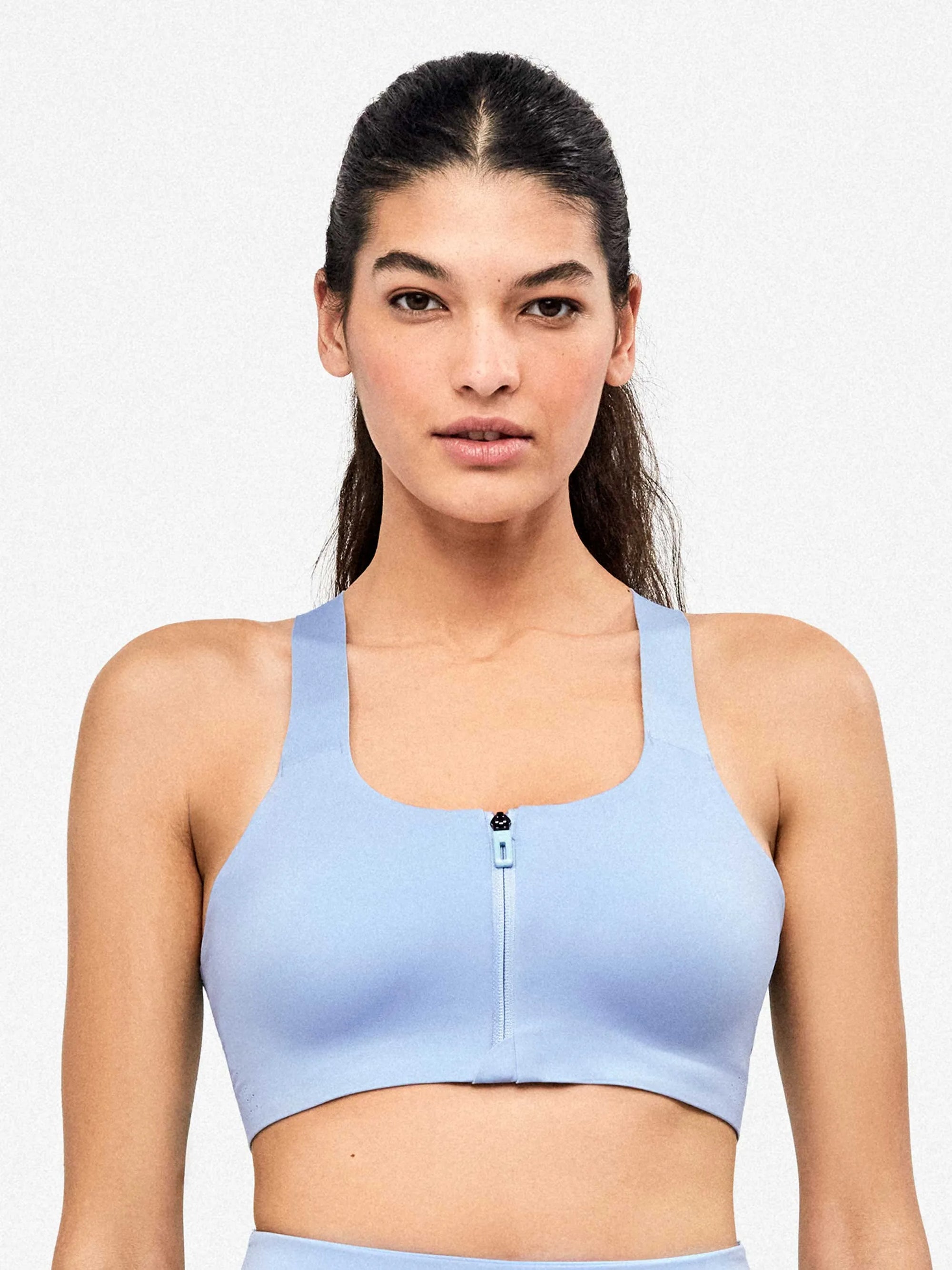 Sujetador deportivo de alta sujeción cremallera delantera