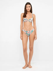 Conjunto bikini balconette estampado mosaico tropical