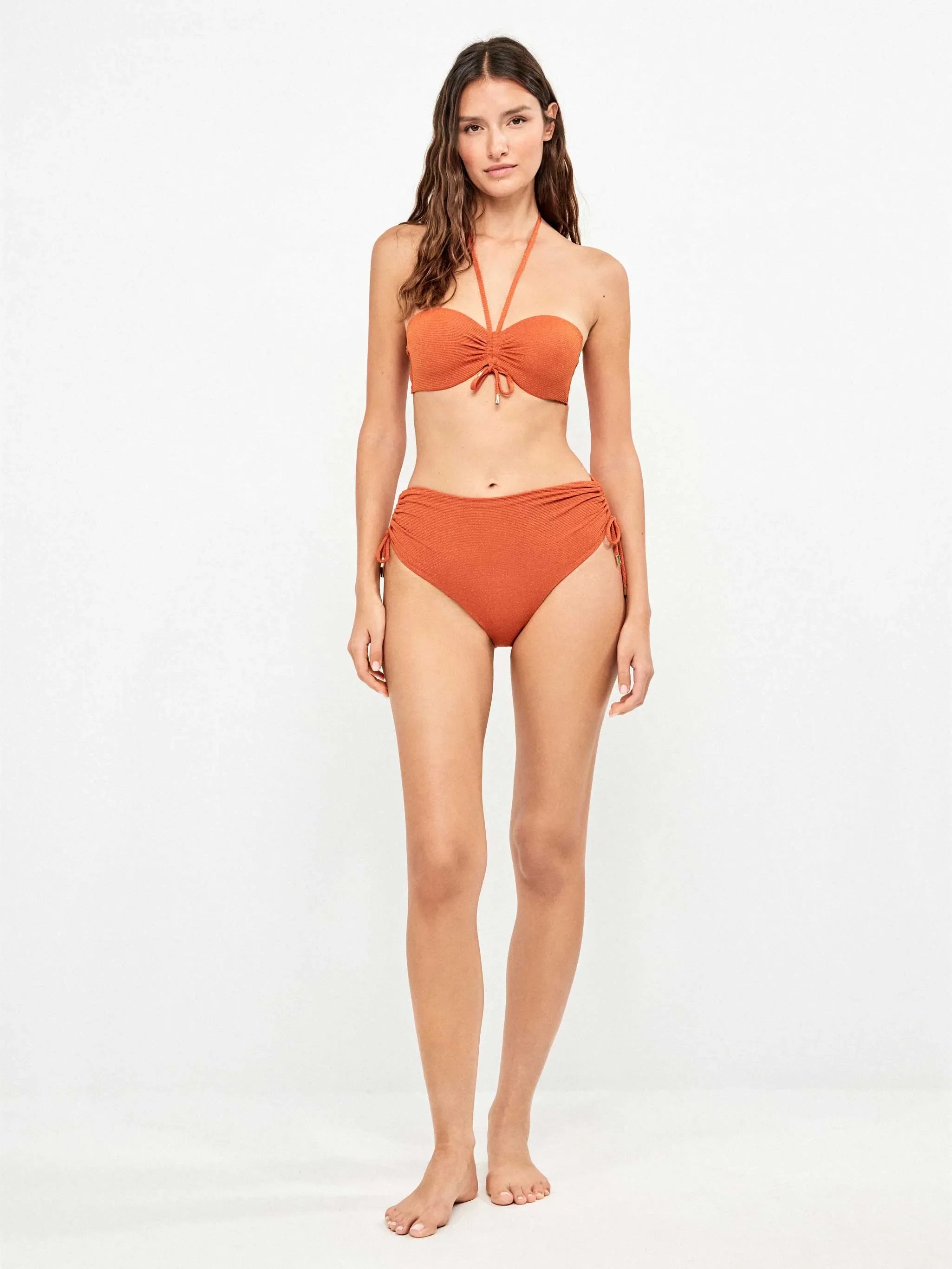Conjunto bikini bandeau lurex caldera