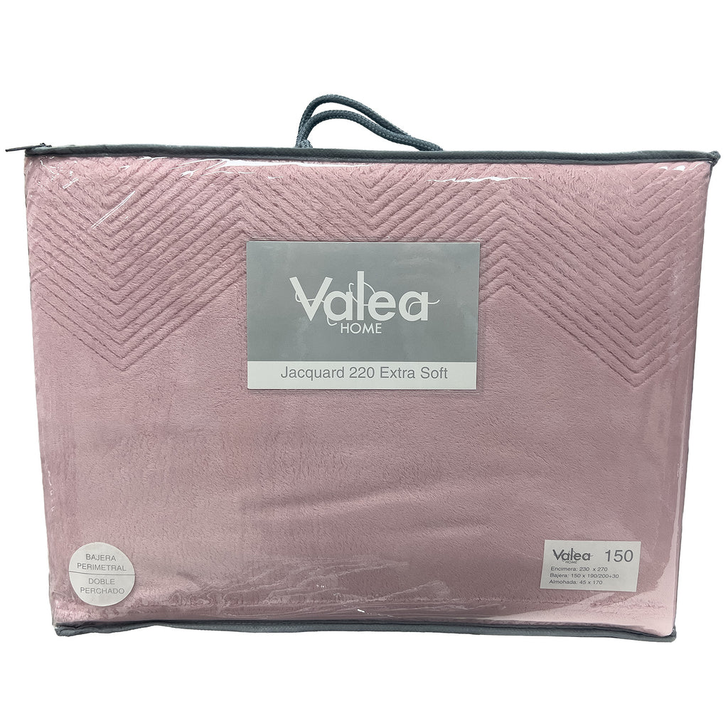 Juego de sábanas de coralina lisa de Valea