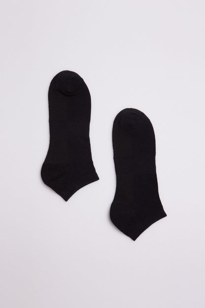 12745 2 calcetin invisible transpirable - Negro
