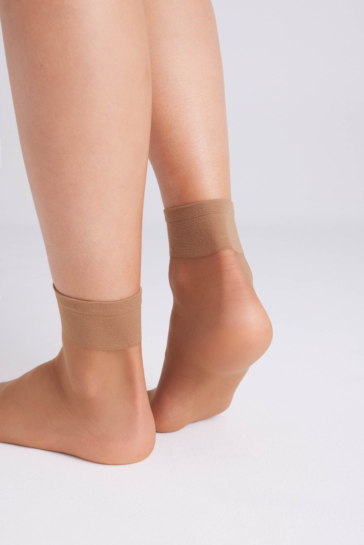 Calcetines tobilleros modal antipresión puño rulo para mujer BLANCO