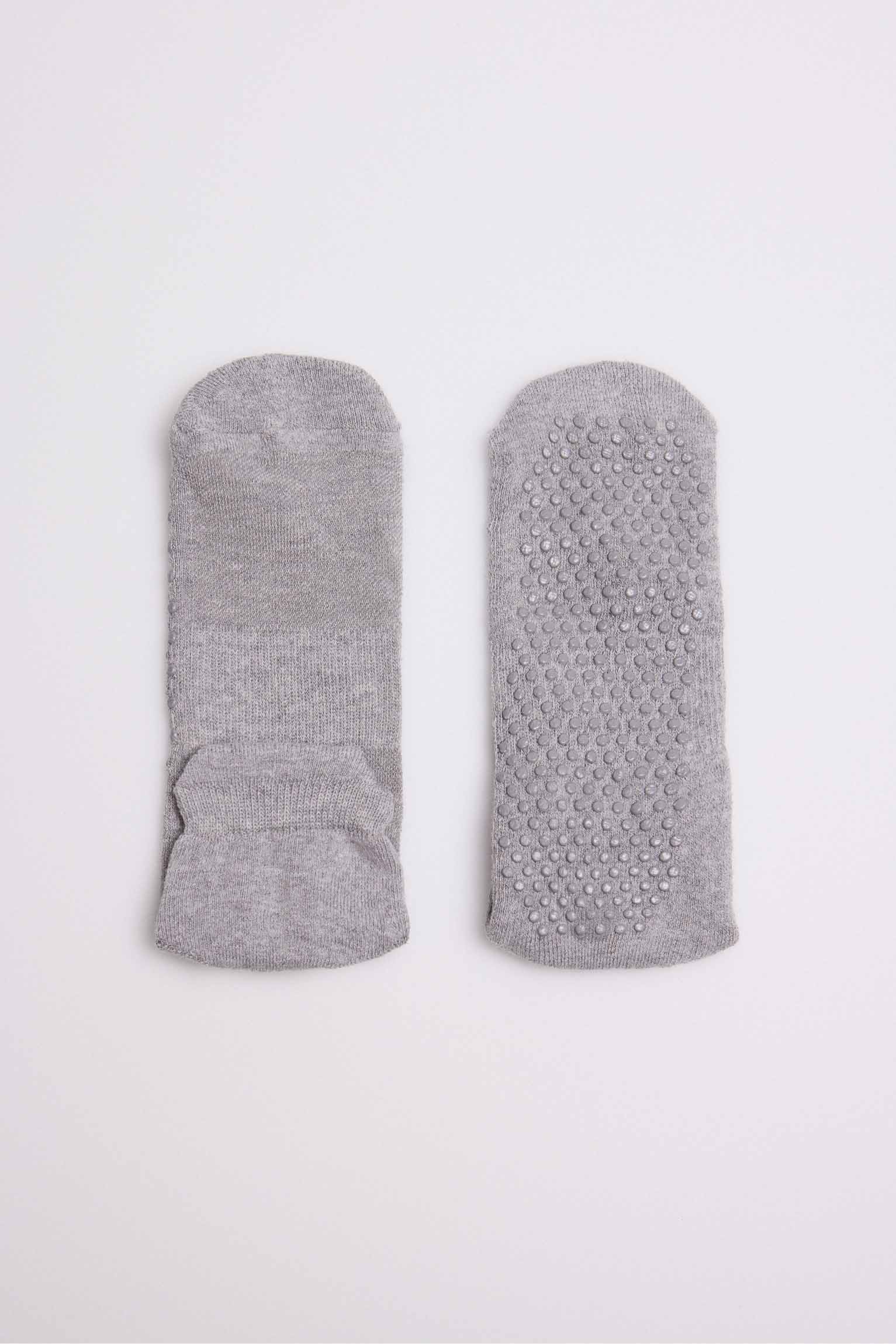 17392 2 calcetin yoga antideslizante - Gris