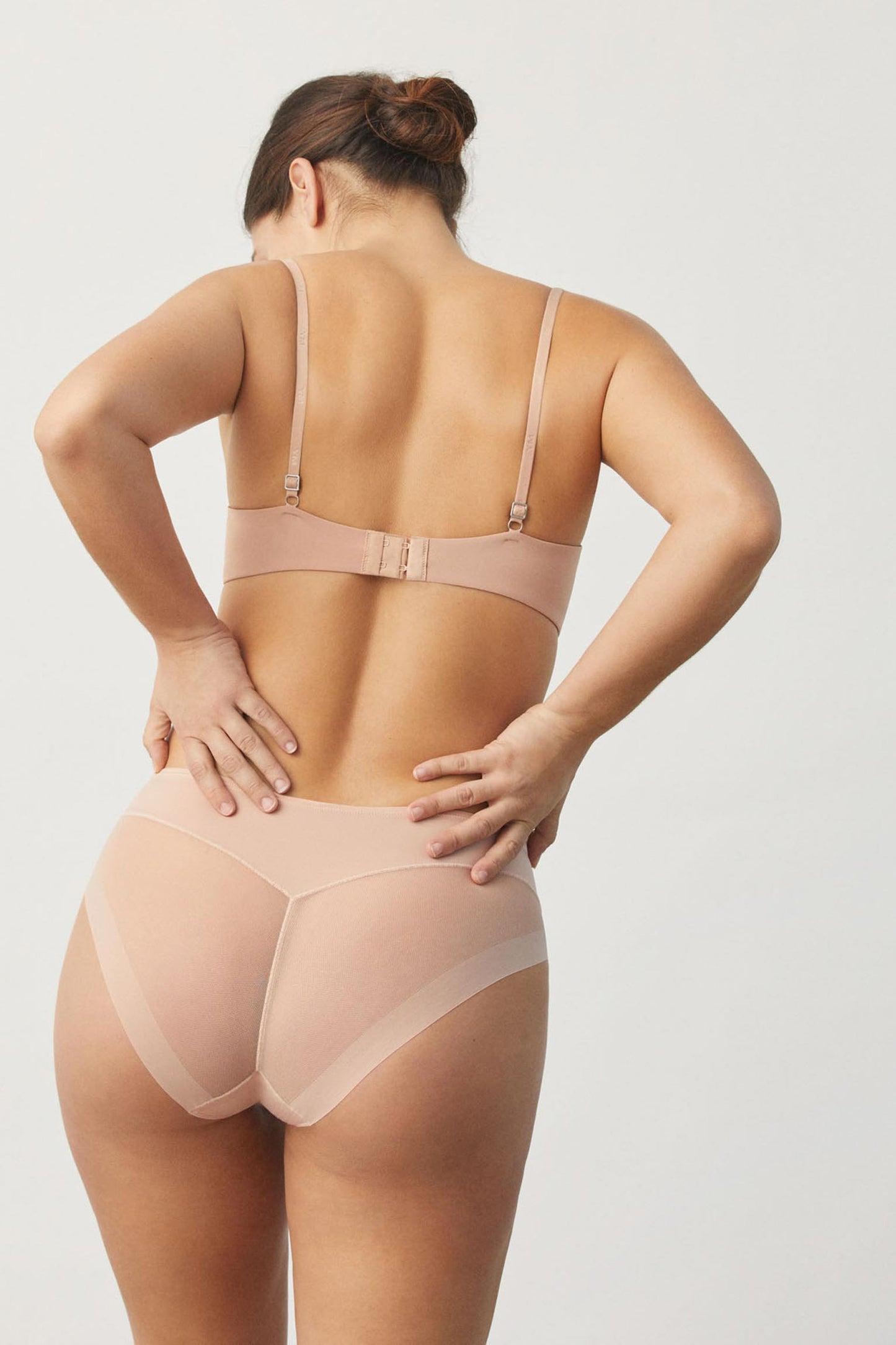 19601 3 braga midi mujer - Nude