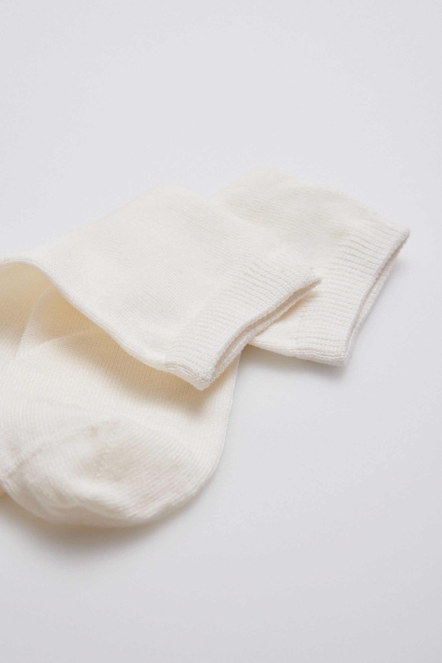 52346 2 calcetin infantil perle - Natural